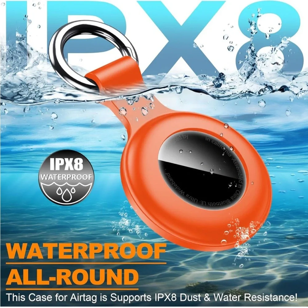 4 Pack AirTag Holder Keychain Waterproof Silicone Case NEW
